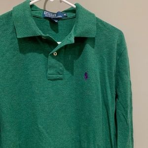 Polo by Ralph Lauren Green Long Sleeve Polo | (M)